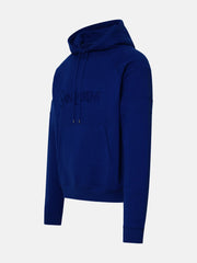 Saint Laurent Electric Blue Cotton Hoodie Sweatshirt