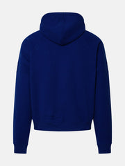 Saint Laurent Electric Blue Cotton Hoodie Sweatshirt