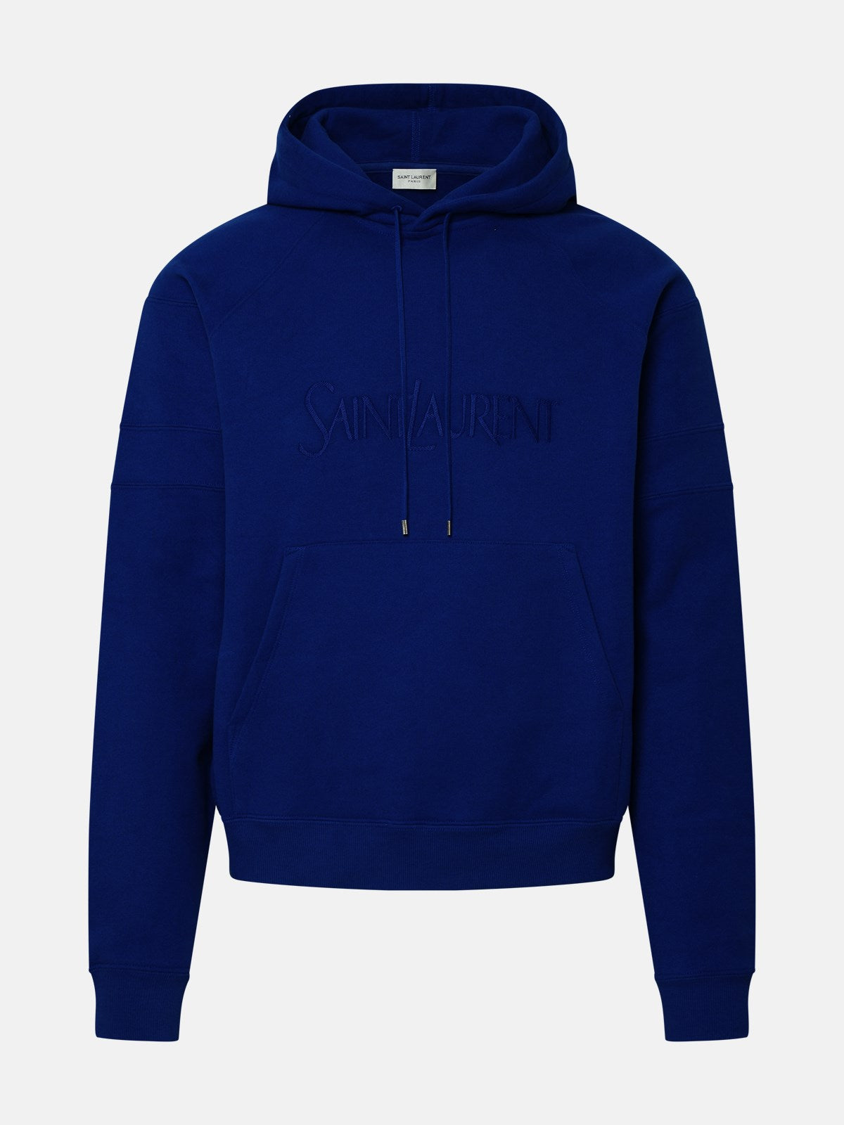 Saint Laurent Electric Blue Cotton Hoodie Sweatshirt