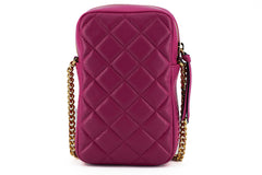 Versace Purple Quilted Nappa Leather Mini Crossbody bag