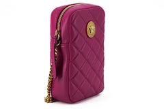 Versace Purple Quilted Nappa Leather Mini Crossbody bag