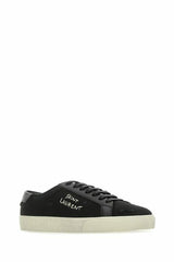 Saint Laurent Black Canvas & Leather Low Top Sneakers