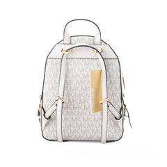 Michael Kors Jaycee Mini XS Light Cream PVC Zip Pocket Shoulder Backpack Bag
