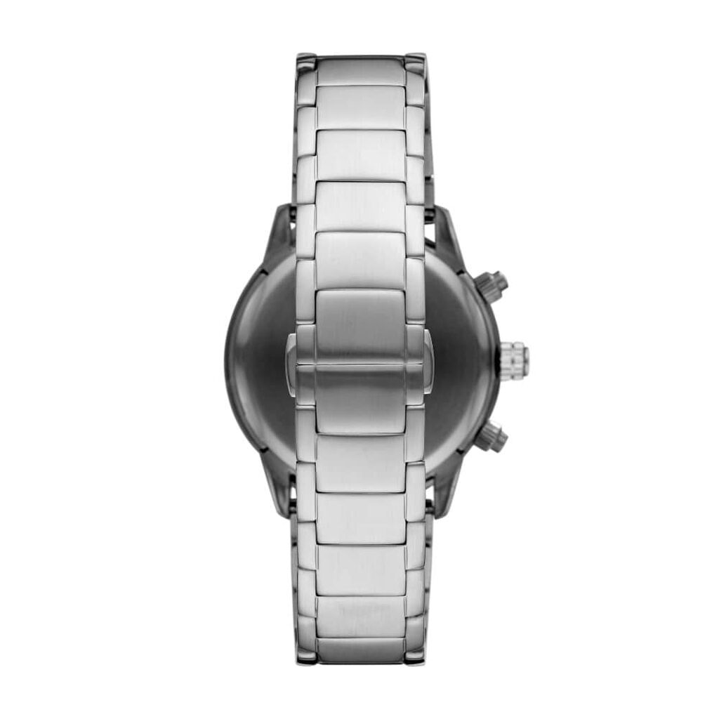 Emporio Armani Silver Steel Chronograph Watch