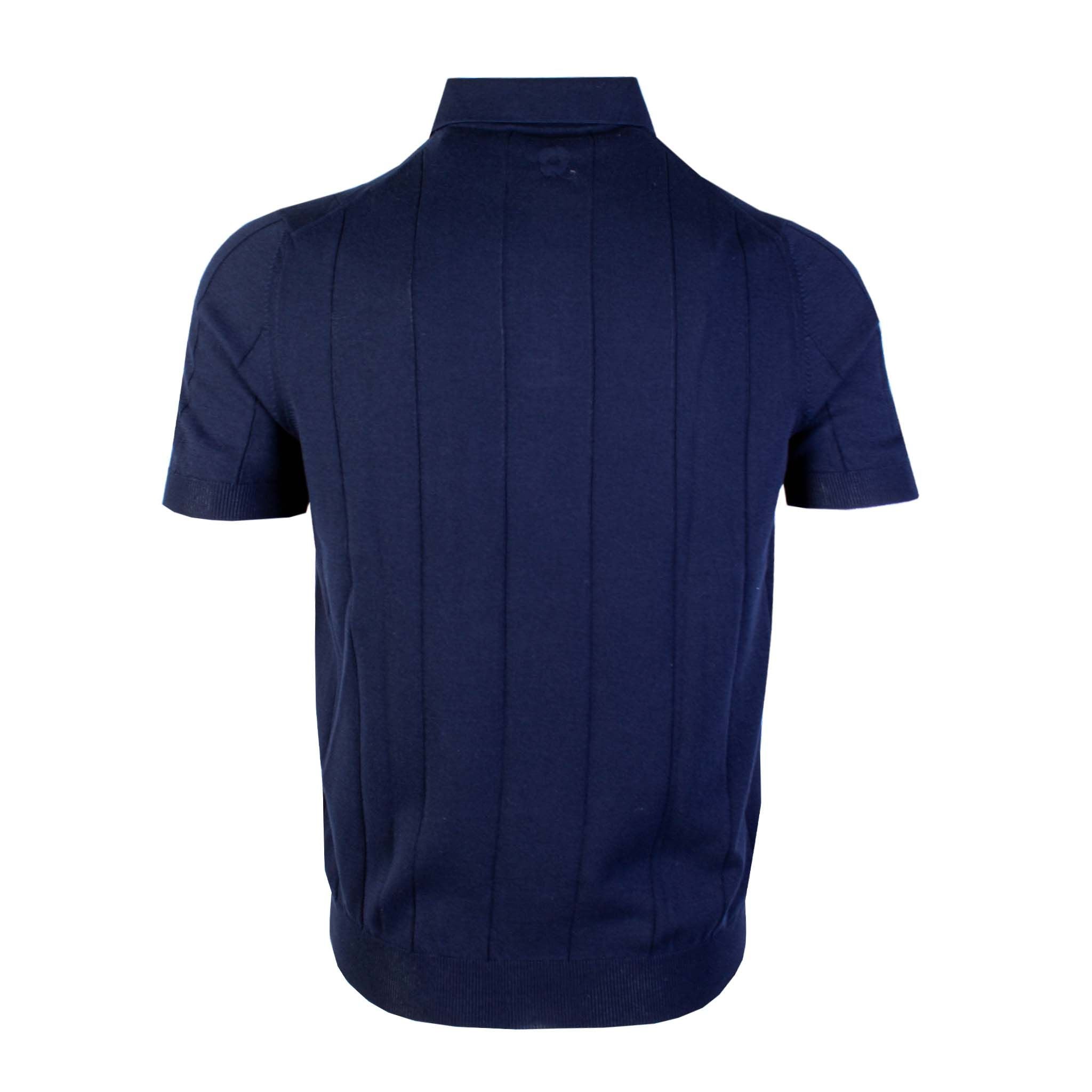 Lardini Navy Blue Cotton Short Sleeves Polo Shirt