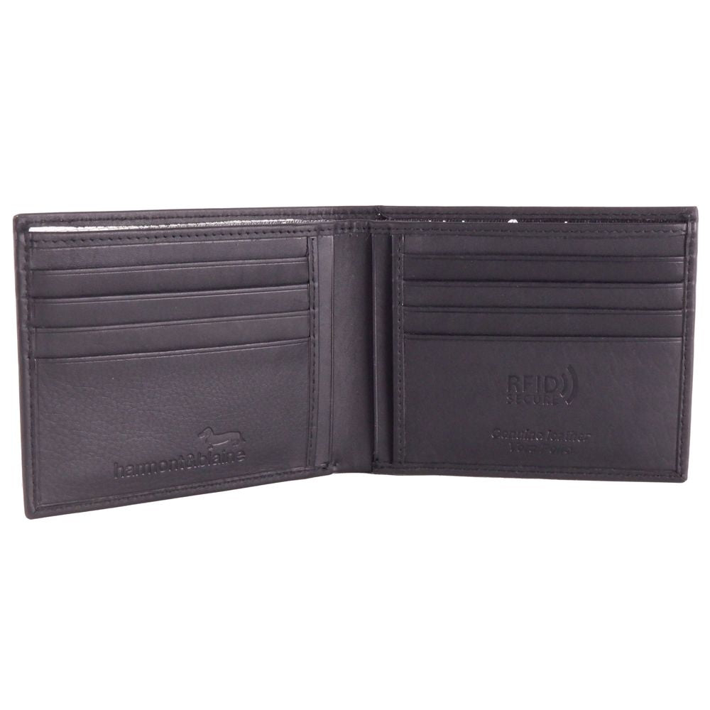 Harmont & Blaine Sleek Calfskin Leather Billfold Wallet