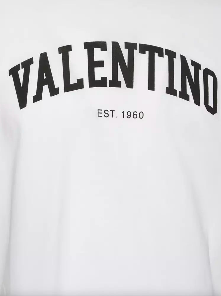 Valentino Elegant White Cotton Crewneck Tee