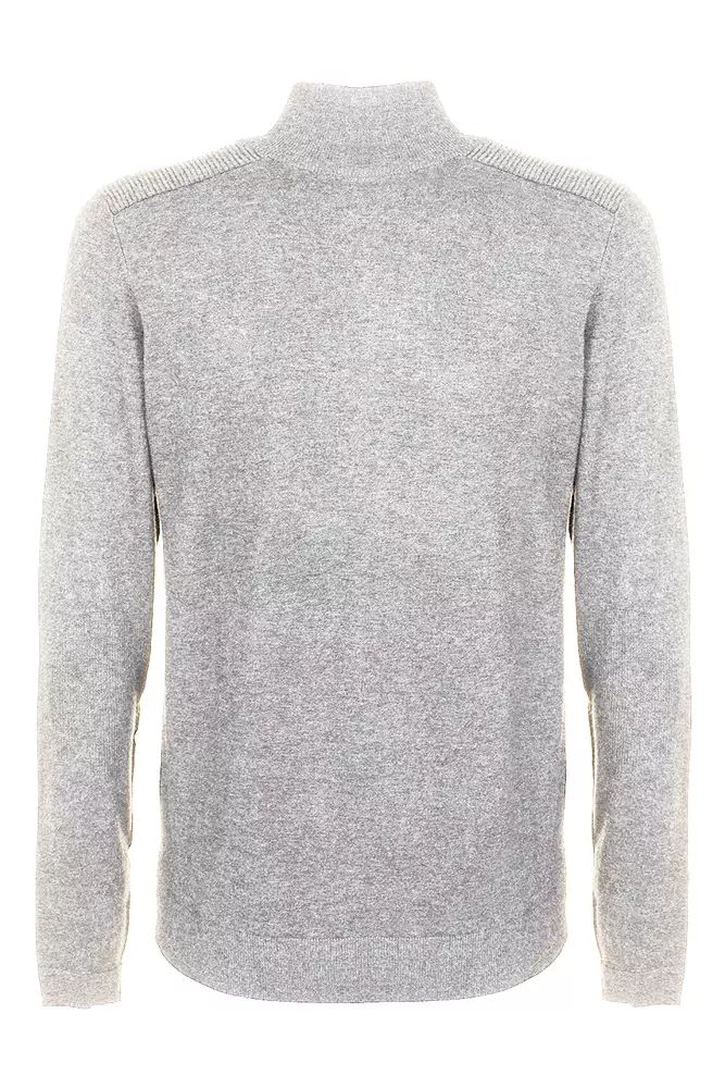 Fred Mello Chic Semi-Open Wool Blend High Collar Sweater