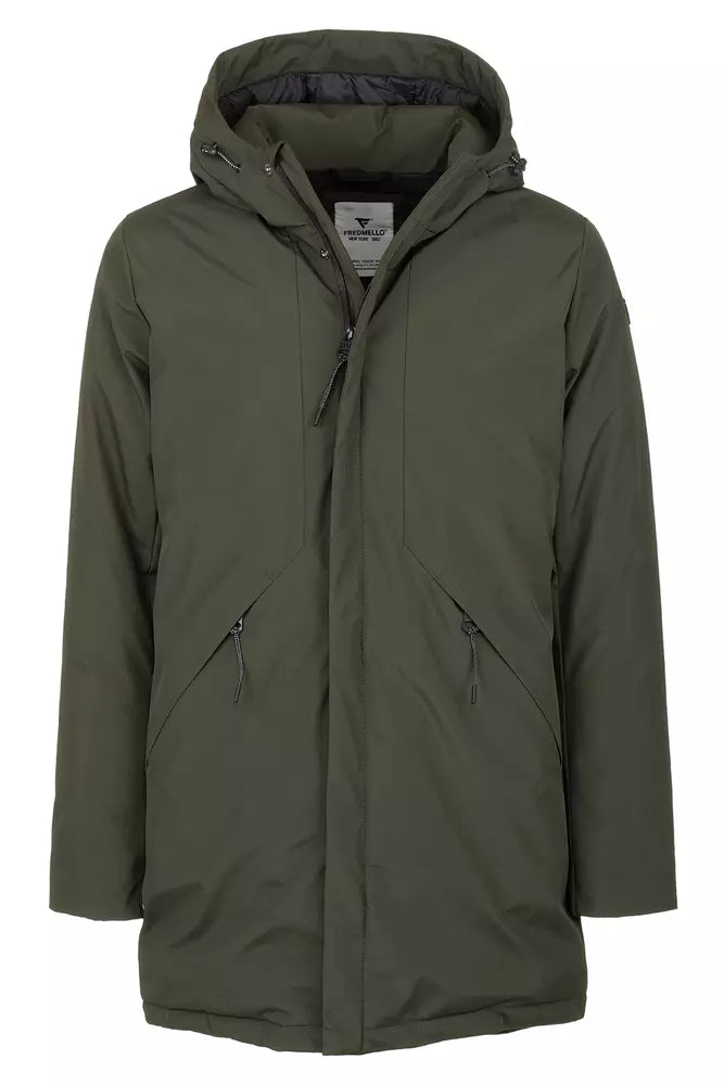 Fred Mello Mens Technical Fabric Hooded Jacket