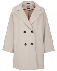 Fred Mello Chic White Double-Breasted Coat