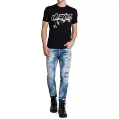 Dsquared² Sleek Graphic Cotton Tee for Men