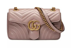 Gucci Chic Chevron Quilted Leather Shoulder Bag