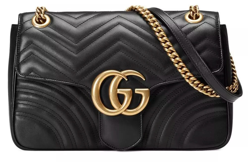 Gucci Elegant Chevron Matelasse Chain Shoulder Bag