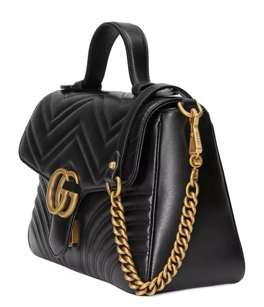 Gucci Elegant Chevron Leather Crossbody Bag