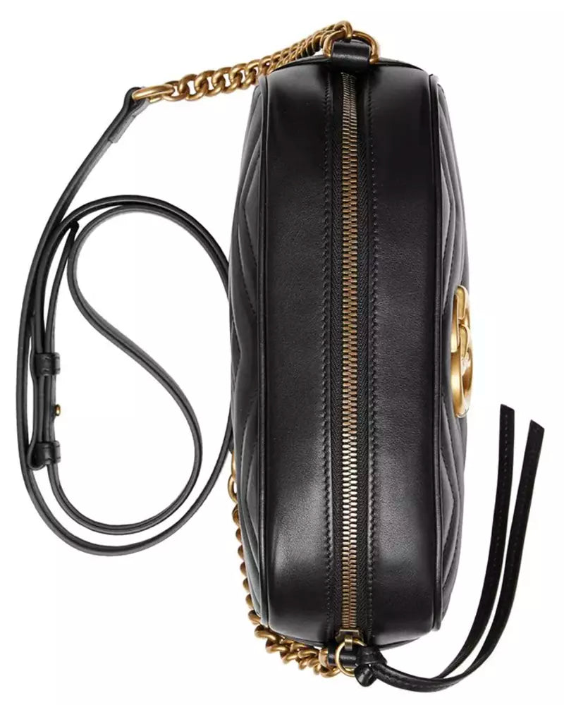 Gucci Elegant Chevron Quilted Leather Shoulder Bag