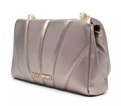 Plein Sport Elegant Beige Crossbody Bag with Gold-Tone Accents