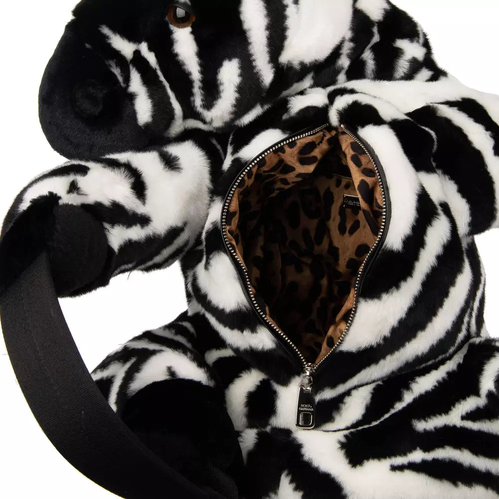 Dolce & Gabbana Exotic Zebra Faux Fur Backpack