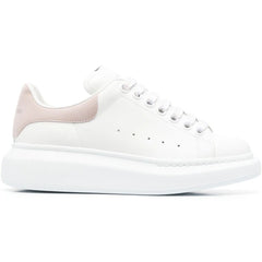 Alexander McQueen Elegant White Lace-up Leather Sneakers