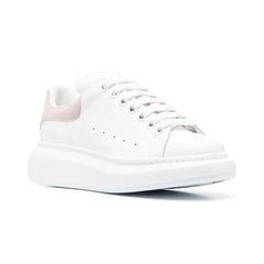 Alexander McQueen Elegant White Lace-up Leather Sneakers