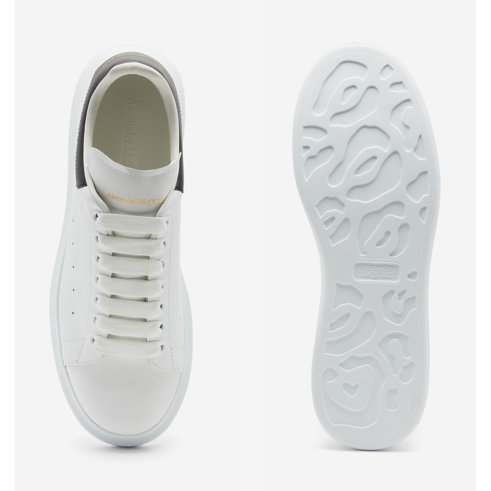 Alexander McQueen Elevated White Leather Sneakers with Oversize Sole