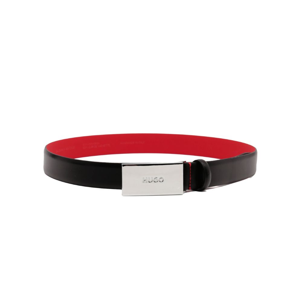 Hugo Boss Elegant Baldwin Calfskin Leather Belt - Black