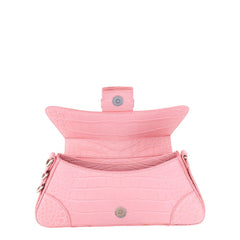Balenciaga Chic Pink Leather Flap Bag with Matte Finish