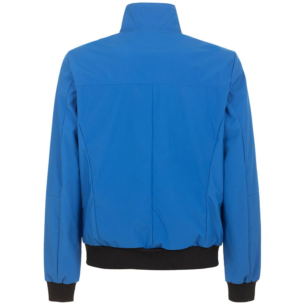 Fred Mello Sleek Blue Technical Fabric Jacket