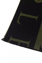 Philipp Plein Elegant Green Fringed Scarf