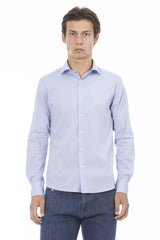 Baldinini Trend Elegant Slim-Fit Light-Blue Shirt for Men