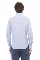 Baldinini Trend Elegant Slim-Fit Light-Blue Shirt for Men