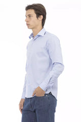 Baldinini Trend Elegant Slim-Fit Light-Blue Shirt for Men