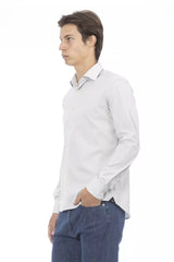 Baldinini Trend Sleek Gray Slim Fit Designer Shirt