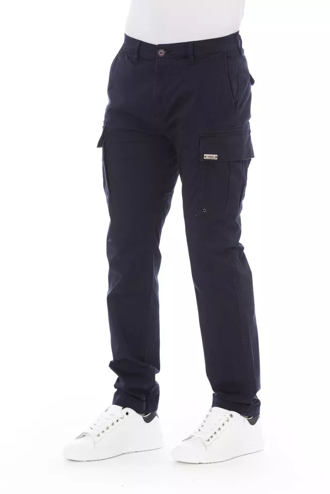 Baldinini Trend Chic Blue Cargo Trousers for Men