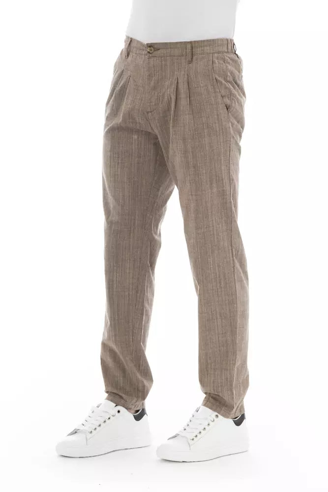 Baldinini Trend Elegant Beige Chino Trousers for Men