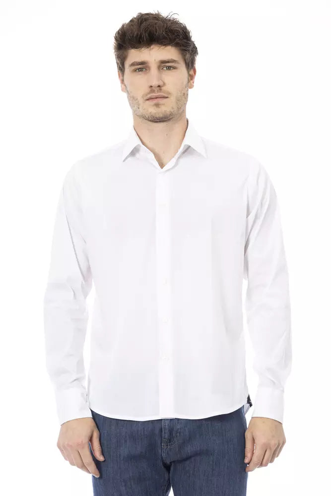 Baldinini Trend Elegant White Italian Collar Shirt