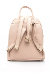 Baldinini Trend Elegant Golden-Detailed Pink Backpack