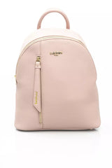 Baldinini Trend Chic Pink Backpack with Golden Accents