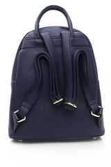 Baldinini Trend Elegant Blue Backpack with Golden Accents