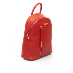 Baldinini Trend Chic Red Backpack with Golden Accents