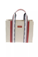 Baldinini Trend Elegant Beige Shoulder Bag with Chic Details