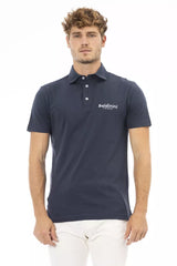 Baldinini Trend Elegant Blue Cotton Polo with Embroidered Logo