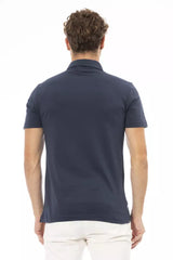 Baldinini Trend Elegant Blue Cotton Polo with Embroidered Logo