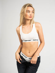 Philipp Plein Elegant White Logo Elastic Women's Top Duo