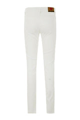 Love Moschino Chic White Cotton-Blend Women's Jeans