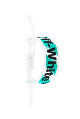 Off-White Elegant White & Blue Fabric Bracelet