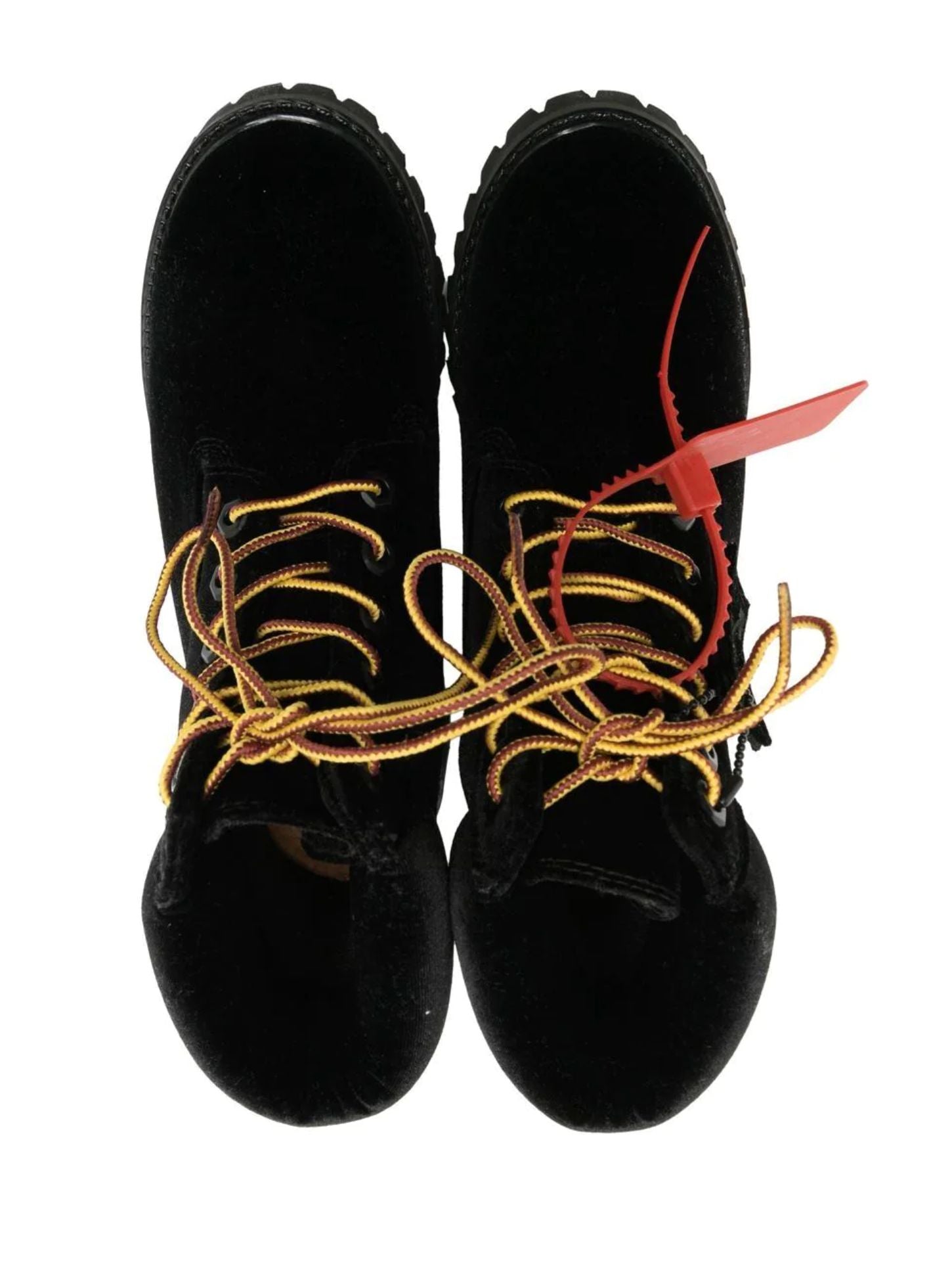 Off-White Black Leather Iconic Designer Boots