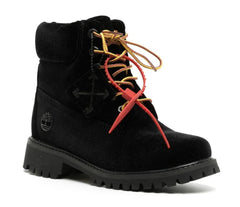 Off-White Black Leather Iconic Designer Boots