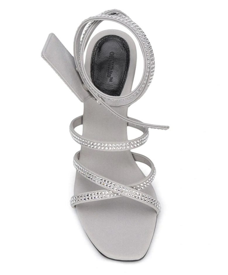 Off-White Dazzling Diamond-Embellished Grey Sandals