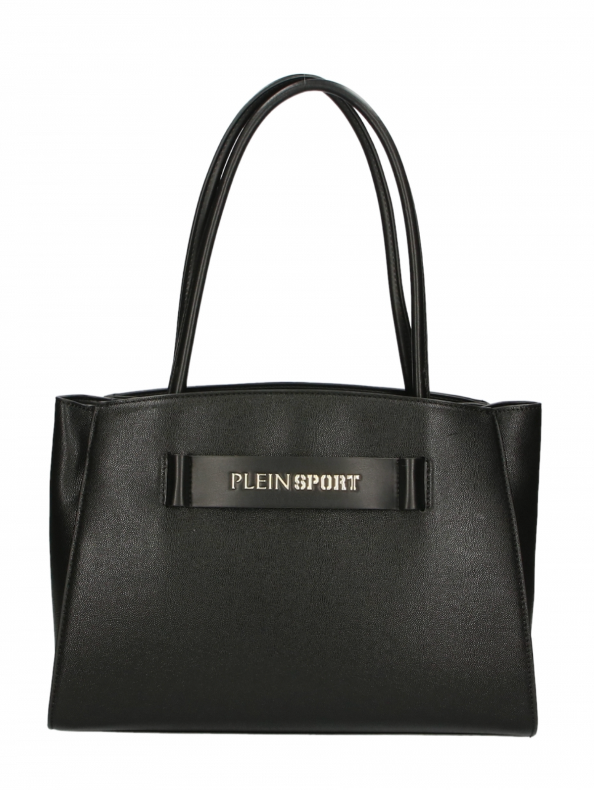 Plein Sport Elegant Black Triple-Compartment Tote Bag