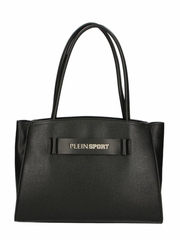 Plein Sport Elegant Black Triple-Compartment Tote Bag